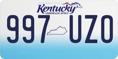 KY license plate 997UZO