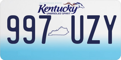 KY license plate 997UZY