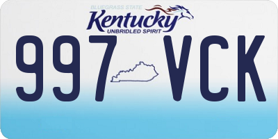 KY license plate 997VCK