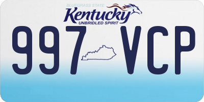 KY license plate 997VCP