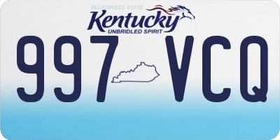 KY license plate 997VCQ