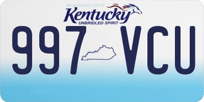 KY license plate 997VCU