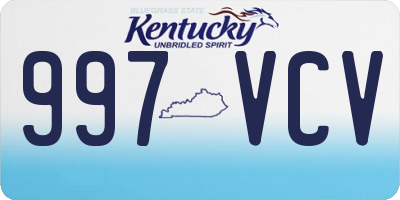 KY license plate 997VCV