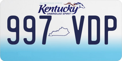 KY license plate 997VDP