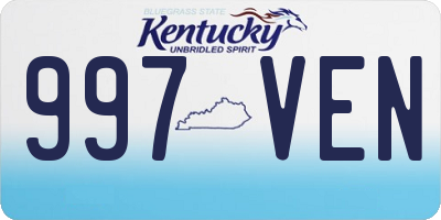 KY license plate 997VEN