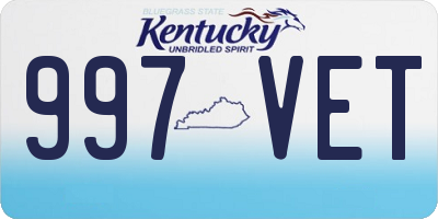 KY license plate 997VET