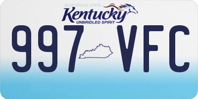 KY license plate 997VFC