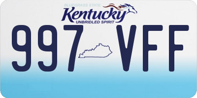 KY license plate 997VFF