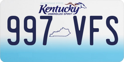 KY license plate 997VFS
