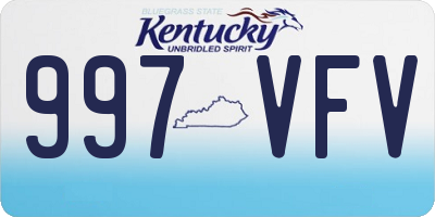 KY license plate 997VFV