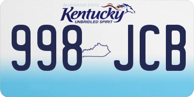 KY license plate 998JCB