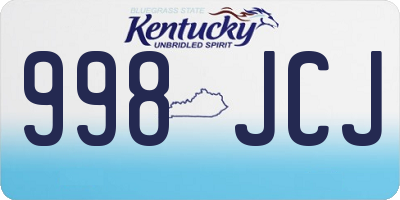 KY license plate 998JCJ