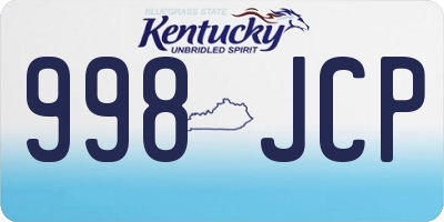 KY license plate 998JCP