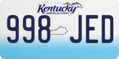 KY license plate 998JED