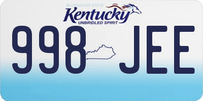 KY license plate 998JEE