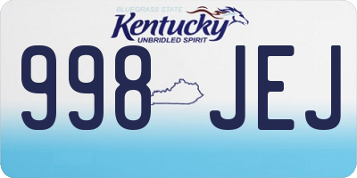 KY license plate 998JEJ