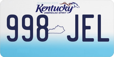 KY license plate 998JEL
