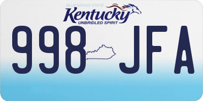 KY license plate 998JFA