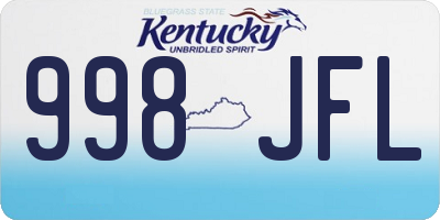 KY license plate 998JFL