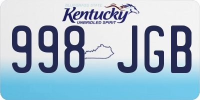KY license plate 998JGB