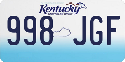 KY license plate 998JGF
