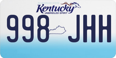 KY license plate 998JHH