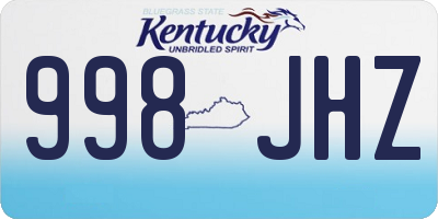 KY license plate 998JHZ