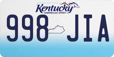 KY license plate 998JIA