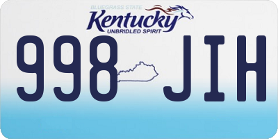 KY license plate 998JIH