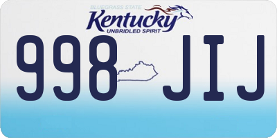 KY license plate 998JIJ