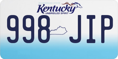 KY license plate 998JIP