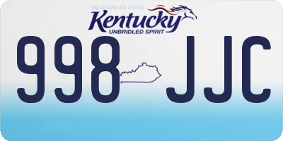 KY license plate 998JJC