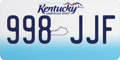 KY license plate 998JJF