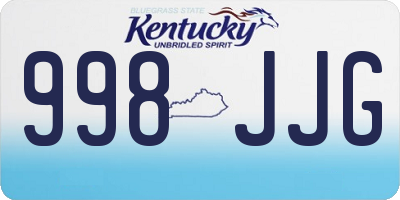 KY license plate 998JJG