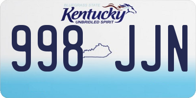 KY license plate 998JJN