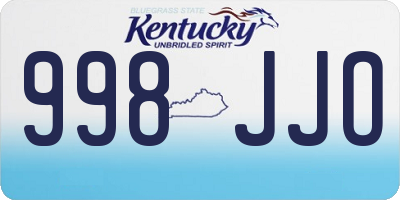 KY license plate 998JJO