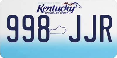 KY license plate 998JJR