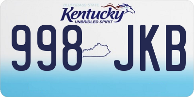 KY license plate 998JKB