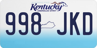 KY license plate 998JKD