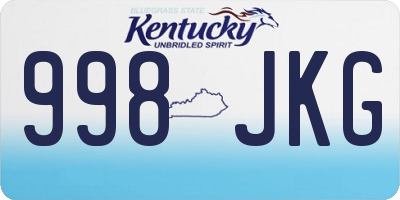 KY license plate 998JKG