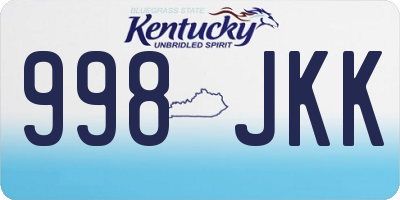 KY license plate 998JKK