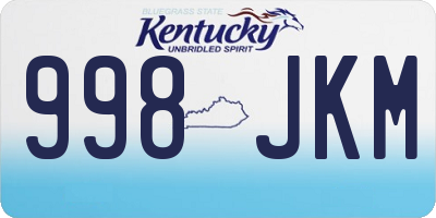 KY license plate 998JKM