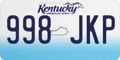 KY license plate 998JKP