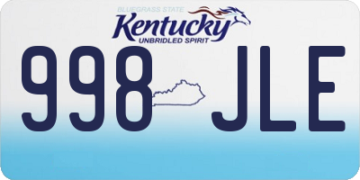 KY license plate 998JLE