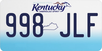 KY license plate 998JLF