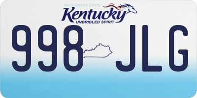 KY license plate 998JLG