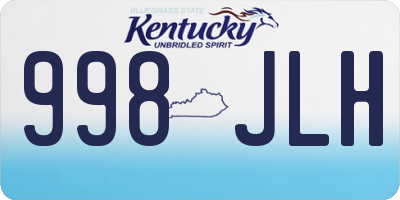 KY license plate 998JLH