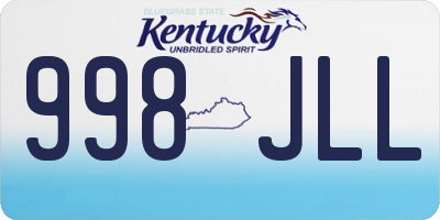 KY license plate 998JLL