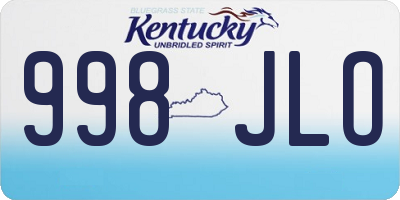 KY license plate 998JLO