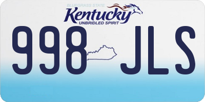 KY license plate 998JLS
